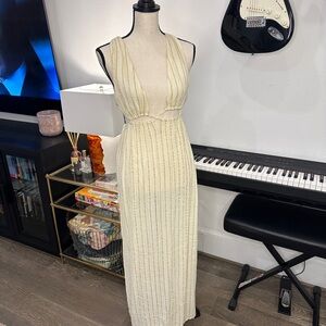 NWOT L*Space Cream Cut Out Cover Up Maxi Dress